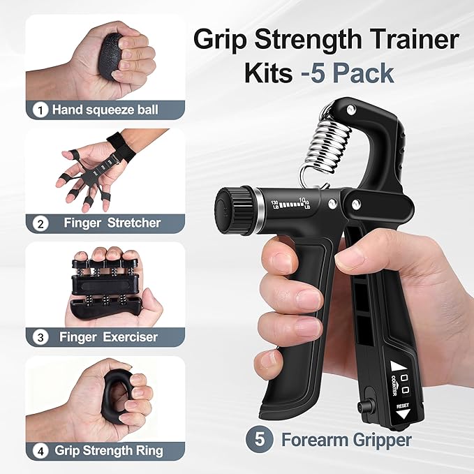 Entrenador de agarre ajustable – Más fuerza en tus manos 💯