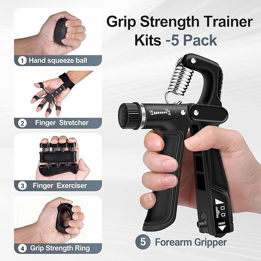 Entrenador de agarre ajustable – Más fuerza en tus manos 💯